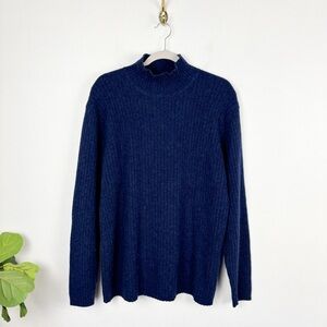 Guess Jeans Vintage 90s Y2K Men's Blue Lambs Wool Turtleneck Sweater Sz XL